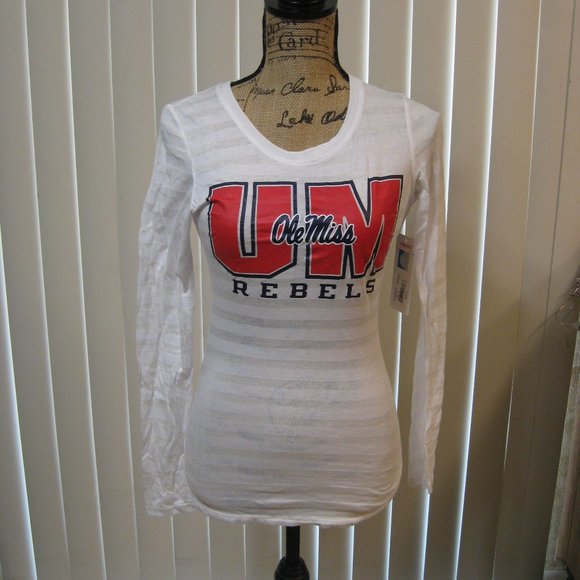 NWT KA Knights white red Ole Miss Rebels tee t shirt top S small - Picture 1 of 5
